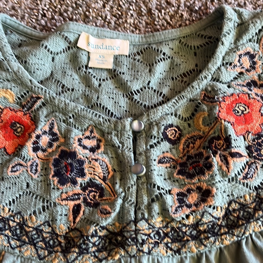 Sundance embroidered peasant top. Made in India size XS but fits Small as well
